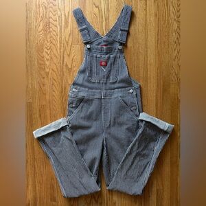 Dickies railroad striped cotton overalls XS
